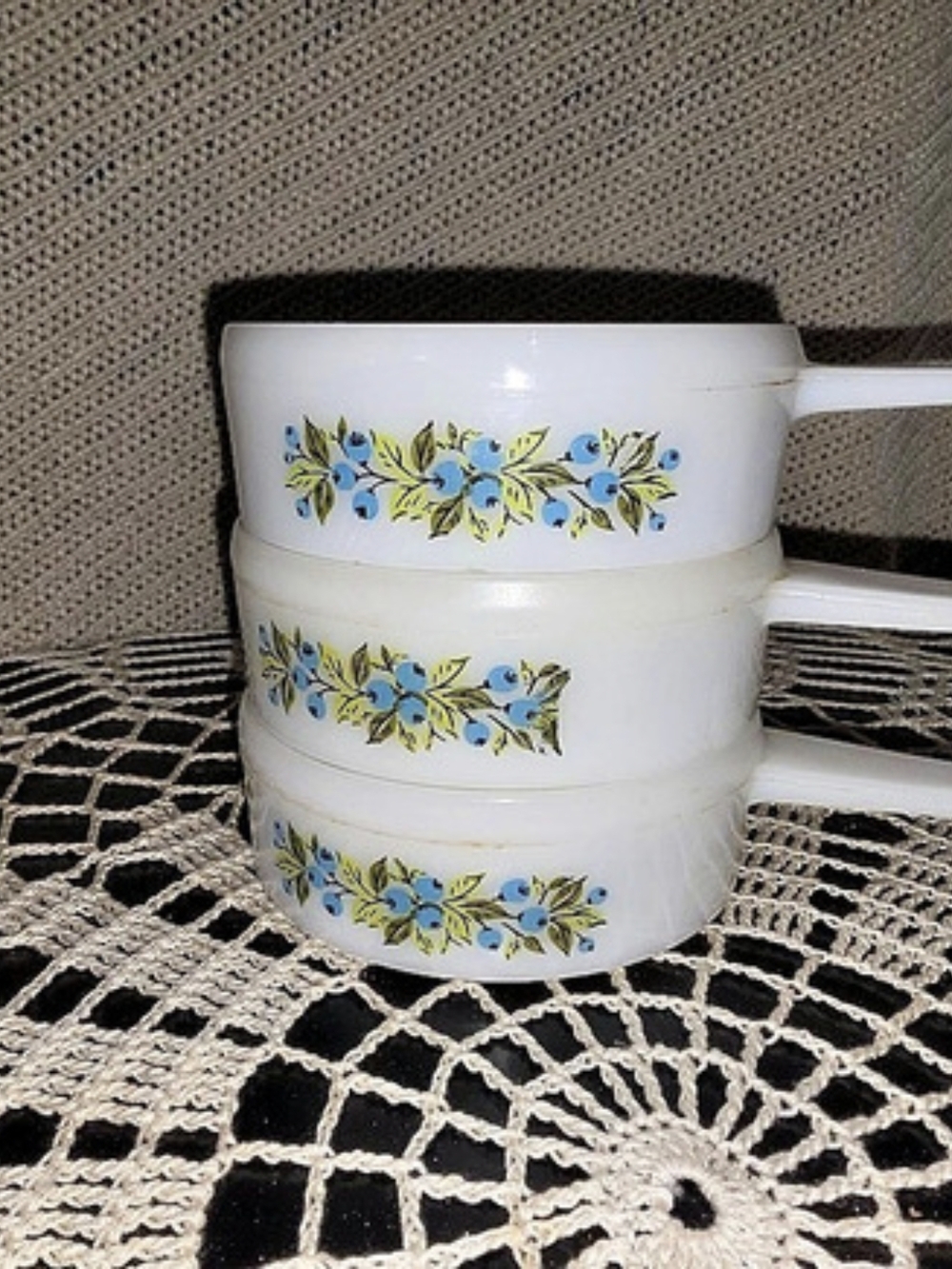 CorningWare White & Blue Floral Stacking Dinnerware Set